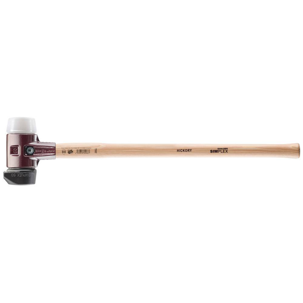 Halder Simplex 4 lbs. Mallet with 60 Long Handle Superplastic STAND-UP Black Rubber Inserts 3027.261