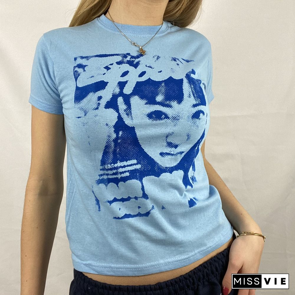 Face Abstract Print T-Shirt