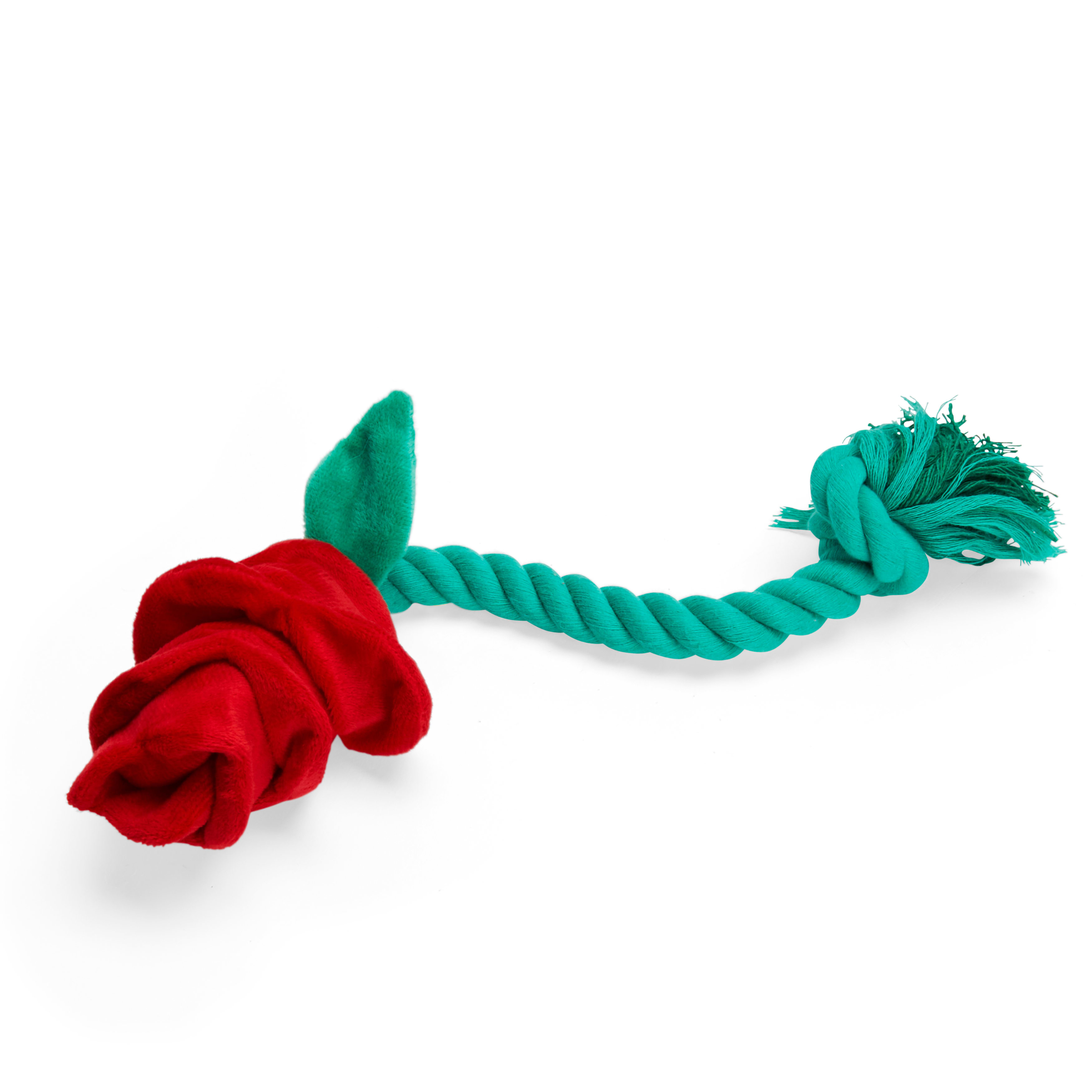 YOULY Valentines Day Rose Rope Dog Toy， Large