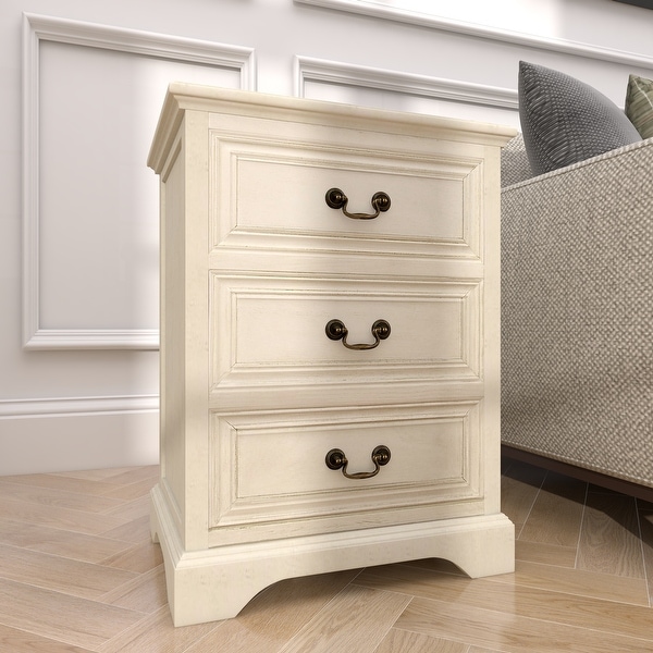 Cream Wood Traditional Cabinet 25 x 17 x 14 - 17 x 14 x 25