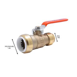 SharkBite 1 in. Push-to-Connect PVC IPS x 34 in. CTS Brass Ball Valve 25551LF