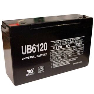 UPG 6-Volt 12 Ah F1 Terminal Sealed Lead Acid (SLA) AGM Rechargeable Battery UB6120