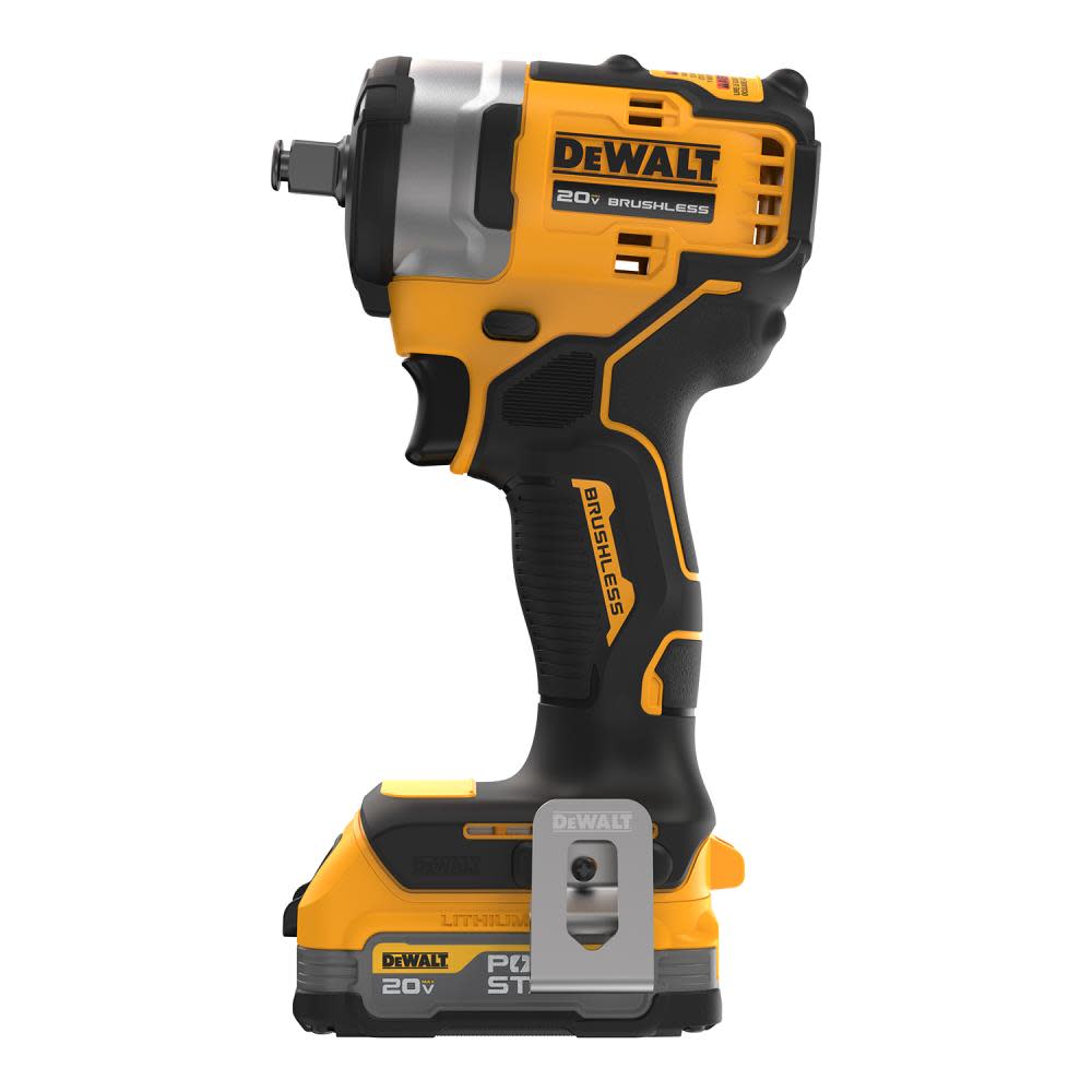 DEWALT 20V MAX 1/2 Impact Wrench with Hog Ring Anvil and  POWERSTACK Compact Battery ;