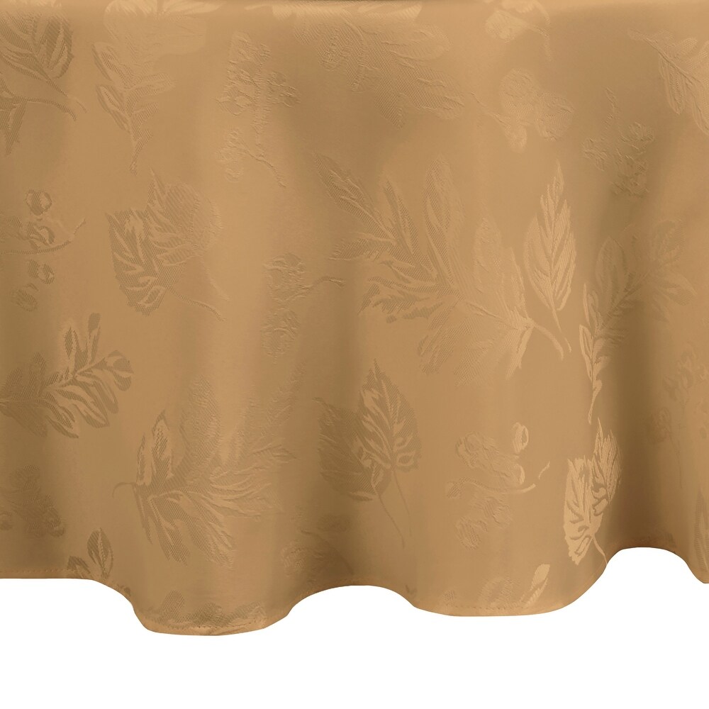 Elegant Woven Leaves Jacquard Damask Tablecloth