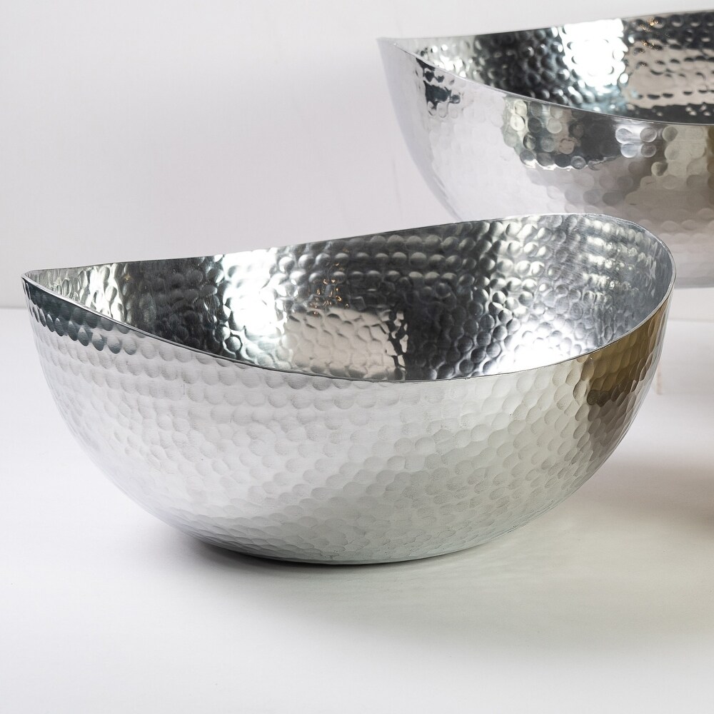 Handcrafted Hammered Stainless Steel Centerpiece Bowl