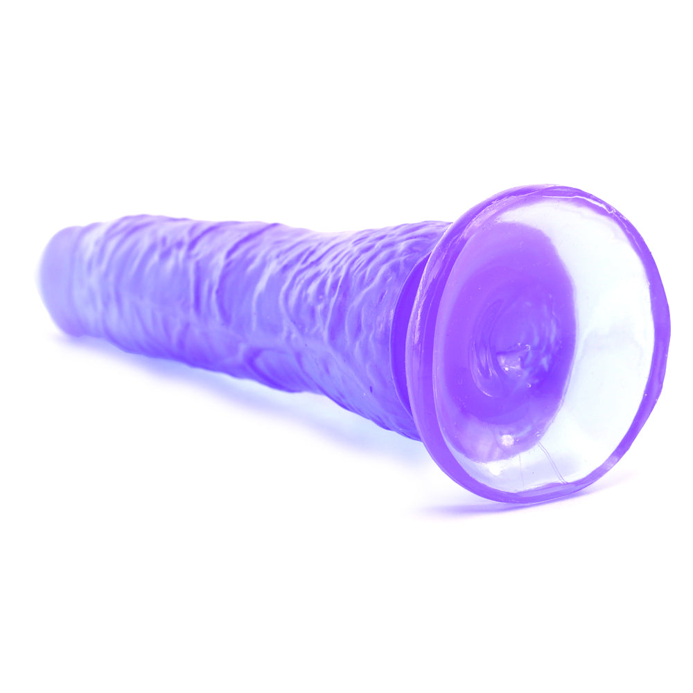 Basix Slim 7 Inch Dildo in Purple