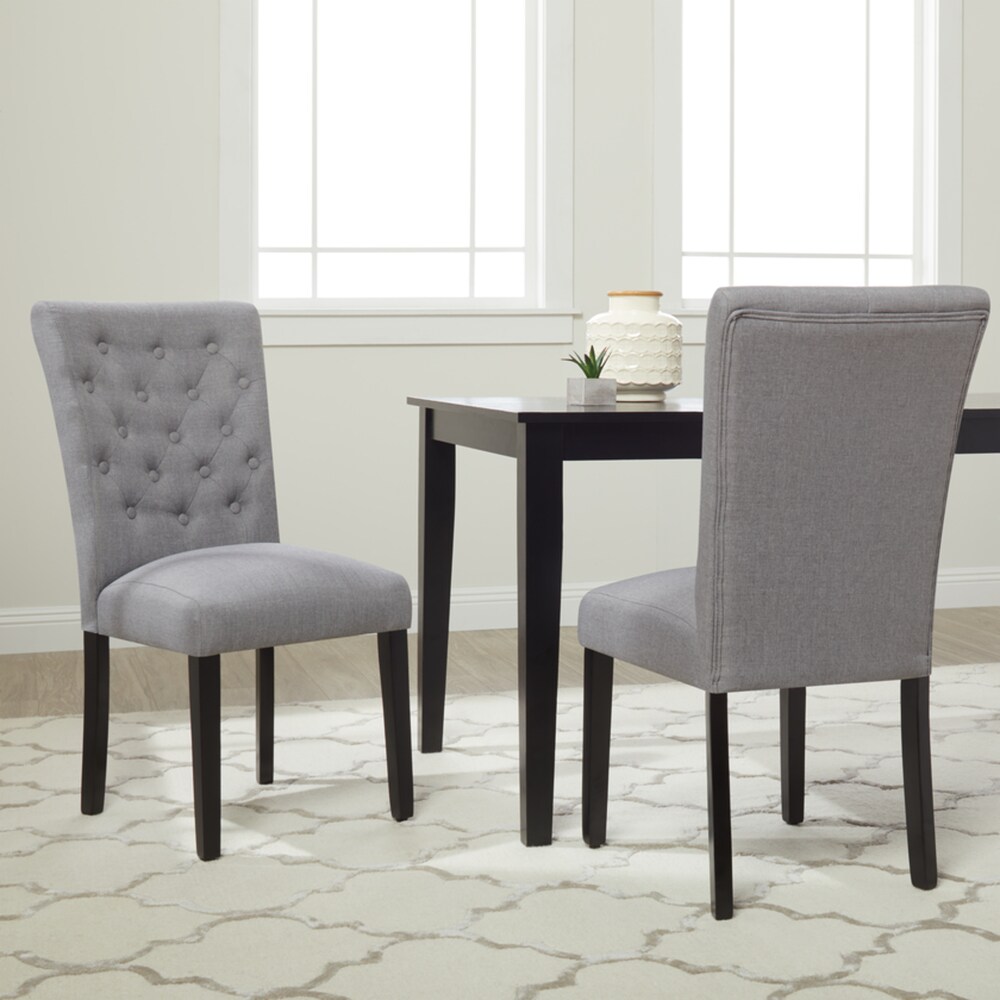 Monsoon Sopri Upholstered Armless Parson Dining Chairs (Set of 2)