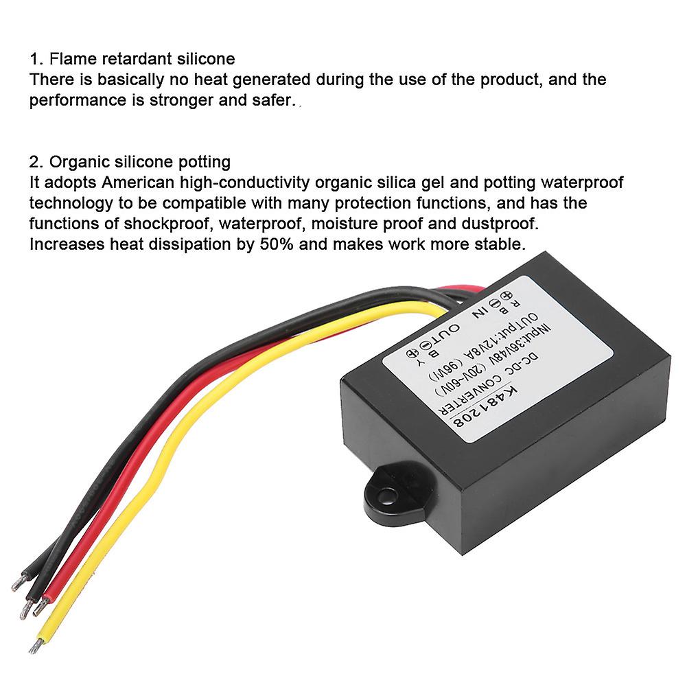 Voltage Converter Reducer Dcdc 36v48v To 12v 8a Power Supply Module Buck Transformer