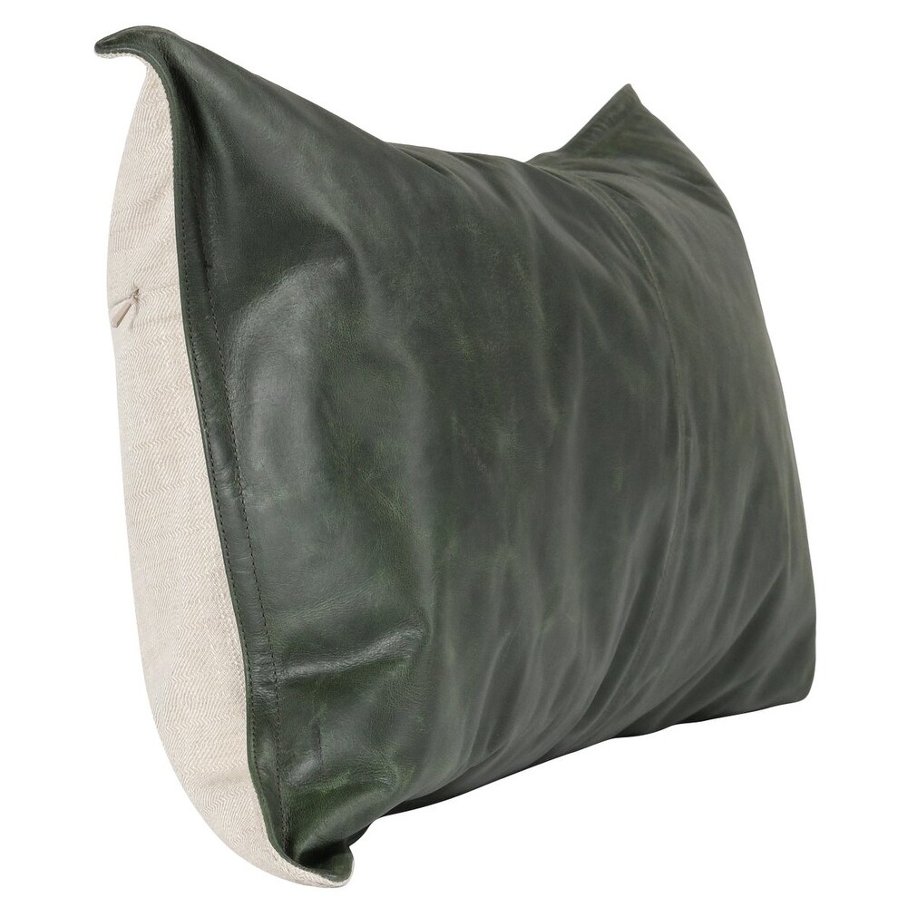 Cheyenne 100% Leather Throw Pillow By Kosas Home