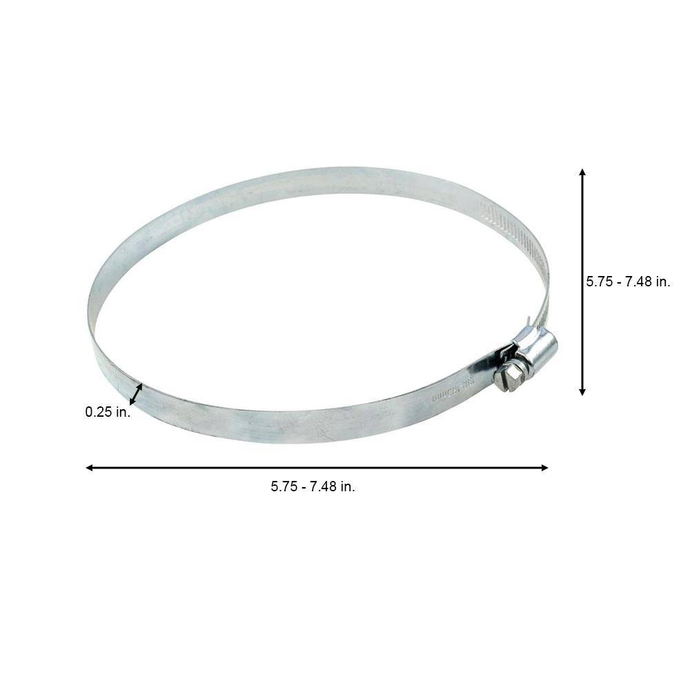 Everbilt 6 in. Galvanized Steel Worm Gear Clamp MC6HD