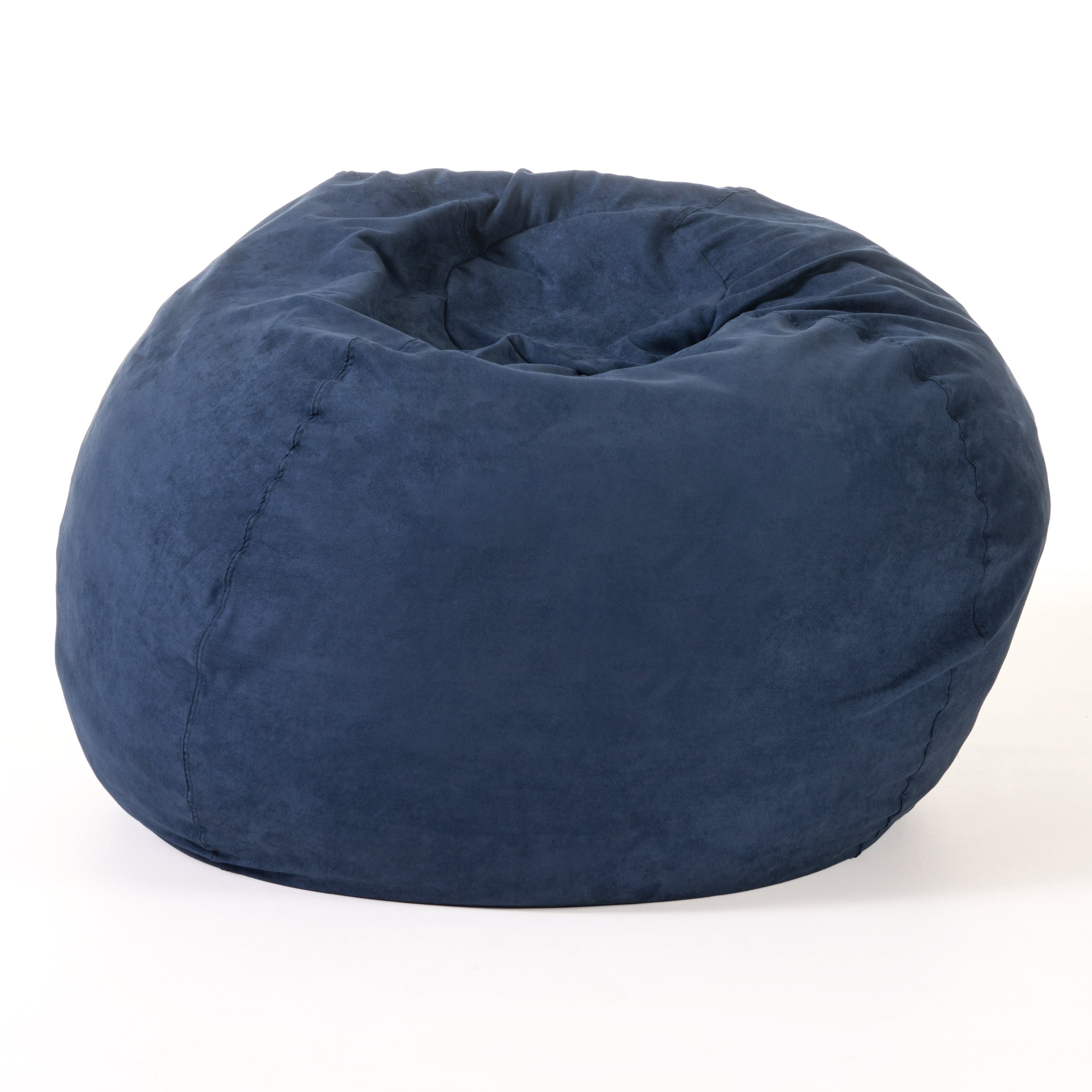 Waldo Blue Faux Suede 5 Foot Bean Bag