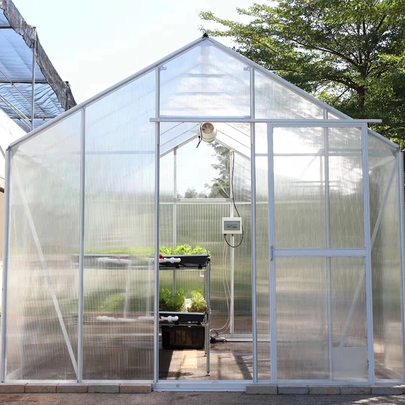 Supply customized 8mm pc hollow sheet small greenhouse for home use