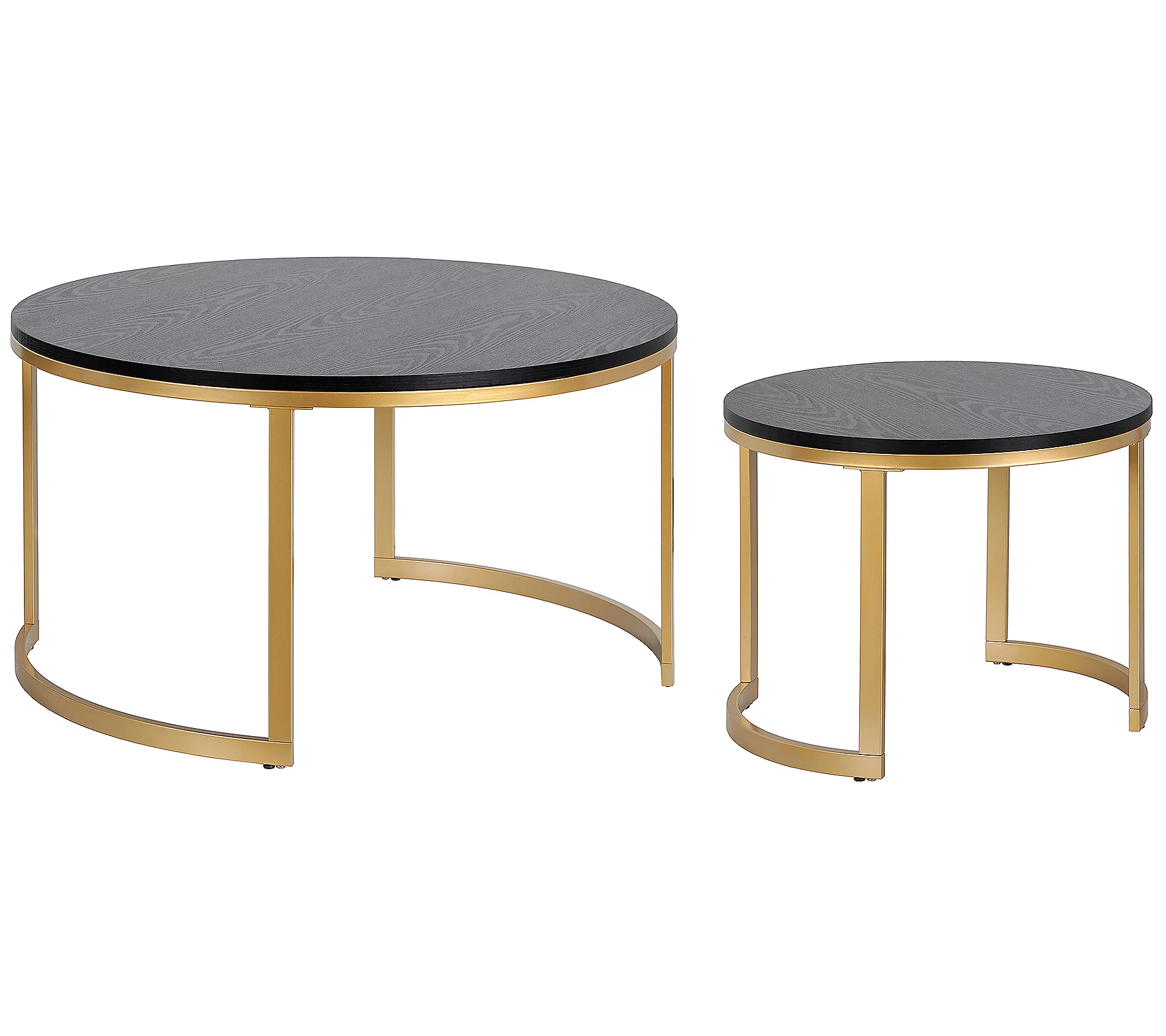 Hudson and Canal Mitera Round Nested Coffee Table with MDF Top