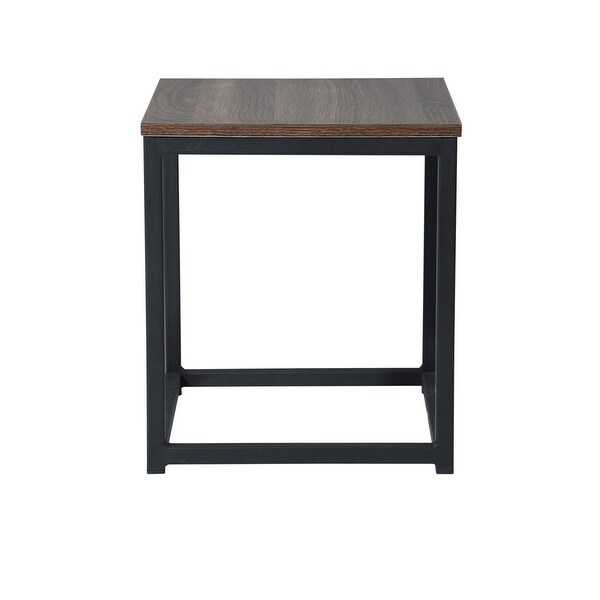 Homylin Facto Composite Square End Table - Dark Brown