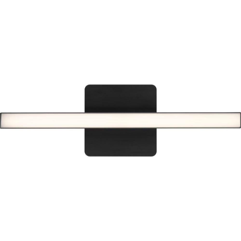 Progress Lighting Phase 4 Collection 16 in. Matte Black Small Modern Integrated 3CCT Integrated 1-Light LED Linear Vanity Light P300403-31M-CS