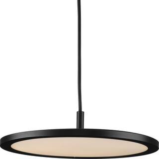 Progress Lighting Everlume 20-Watt Integrated LED 1-Light for Kitchen Matte Black Modern Integrated LED Pendant Light for Kitchen P500366-31M-30