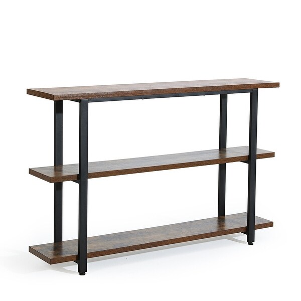 3-Tier Industrial Style Console Table，For Foyer，Living Room，Hallway