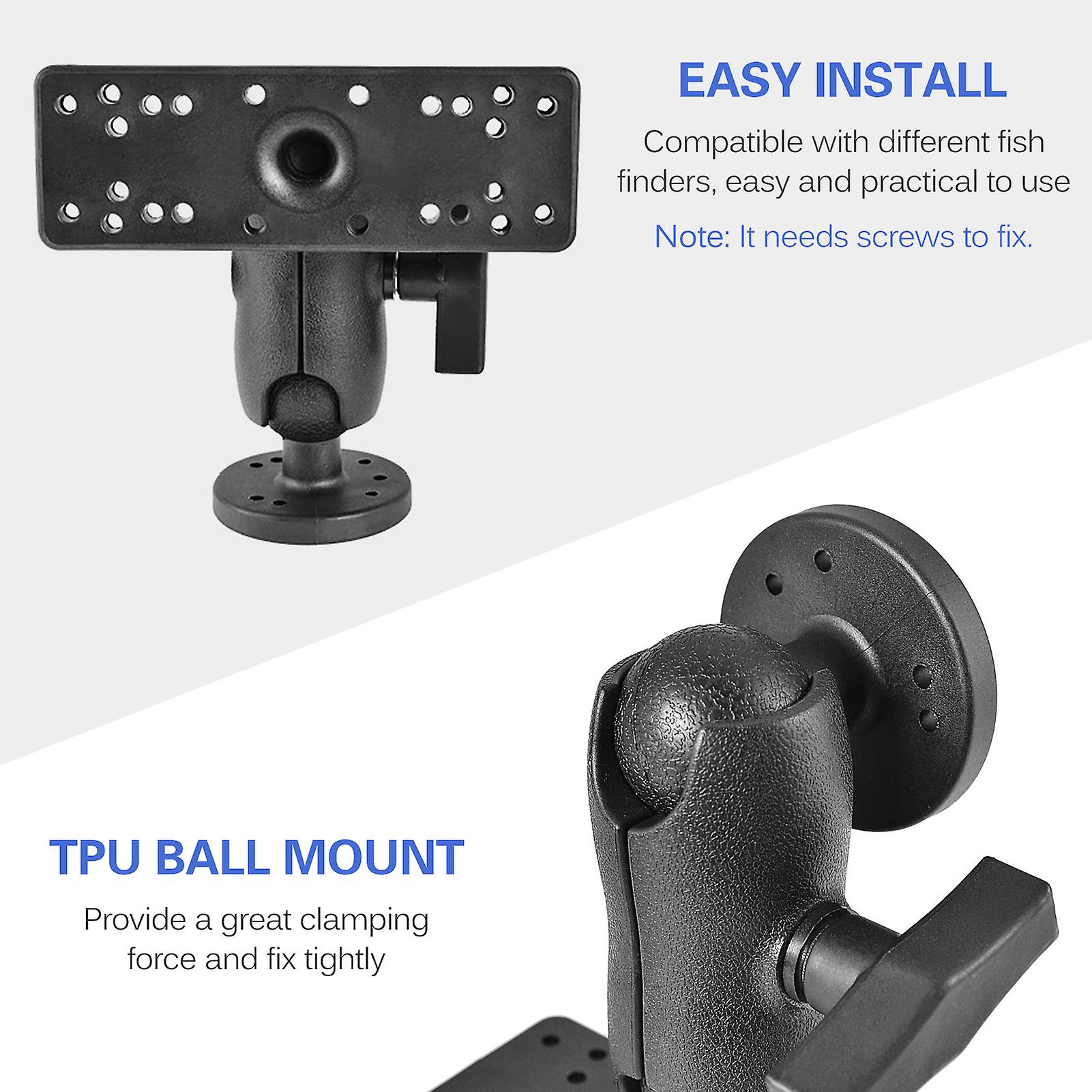 Portable Kayak Fishfinders Holder Fish Finder Ball Mount Base 360 Swivel Fish Finder Mount Fish Finder Kayak Accessory No.178063