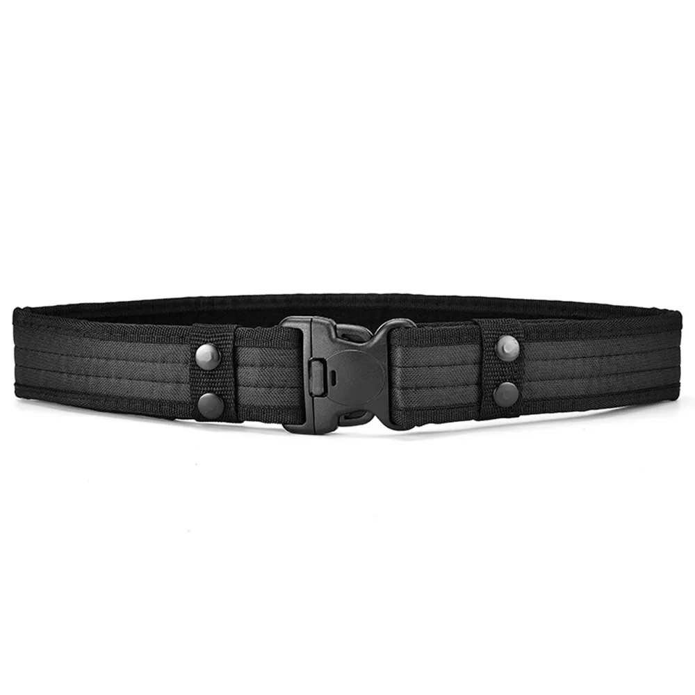 Outdoor Heavy duty custom waist adjustable tactical belt with quick release plastic buckle men canvas belt