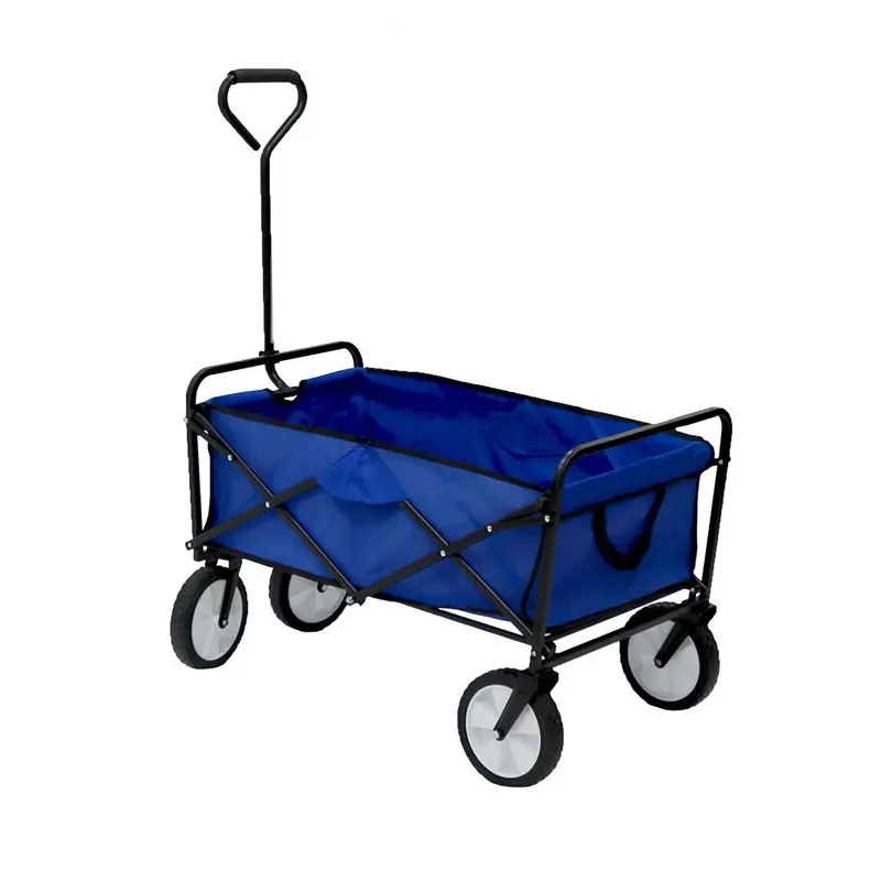 Folding outdoor garden large load tools trolley