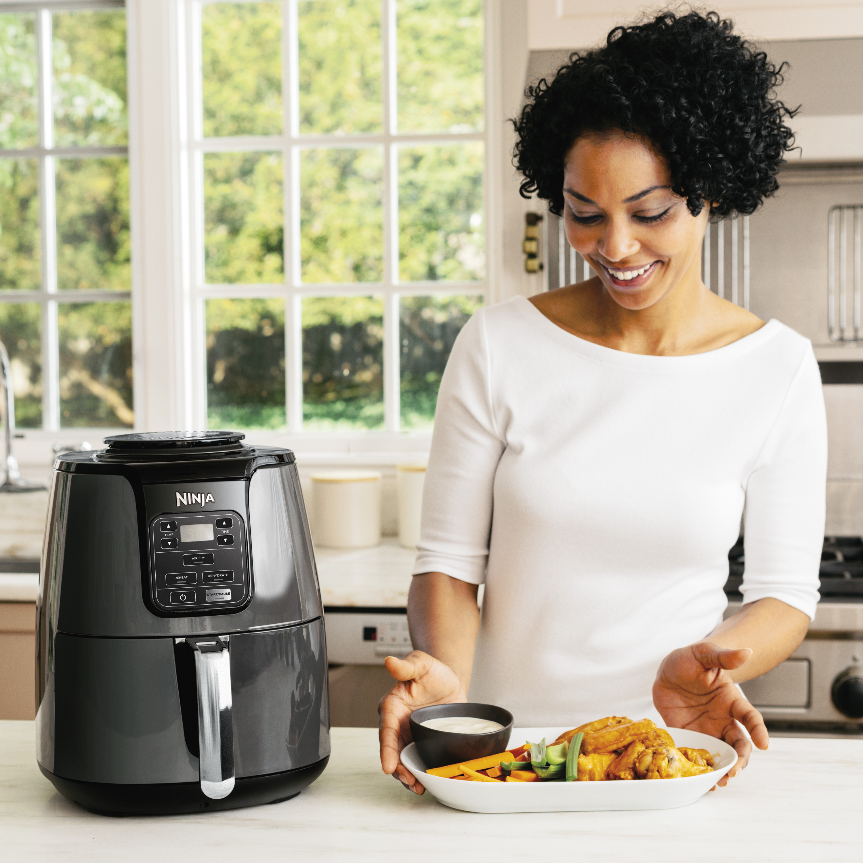 Ninja 4QT Air Fryer， Black， AF100WM