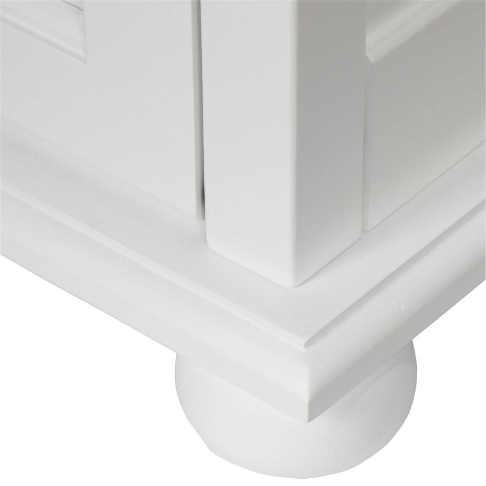 Home Decorators Collection Hampton Harbor 35 in. Double Tilt-Out Hamper in White BF-20938-WH