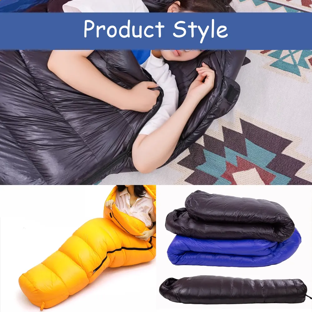 Customize Emergency Sleeping Bag Manufacturer Waterproof Breathable Winter Hiking Camping Warm Light Weight Sleeping Bags