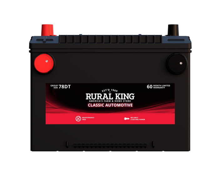 Rural King Classic Automotive Battery - 78DT-60