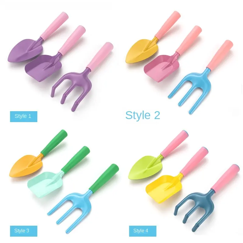 Hot Selling Cute Rake Tool Set Mini Gardening Tools Stainless Steel Garden Digging Hand Garden Tools Set For Kids Baby