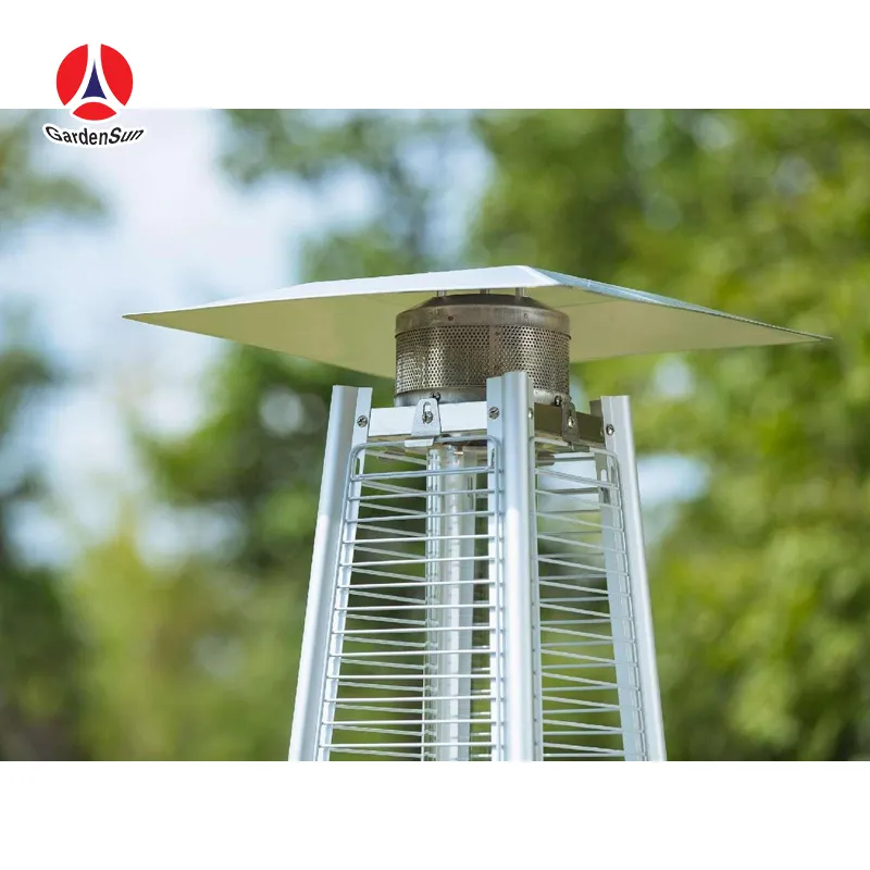 Factory directly supply glass tube pyramid patio heater  tower patio gas heater garden heaters patio