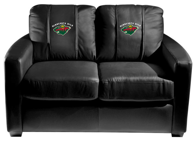 Minnesota Wild Stationary Loveseat Commercial Grade Fabric   Contemporary   Loveseats   by DreamSeats LLC  Houzz