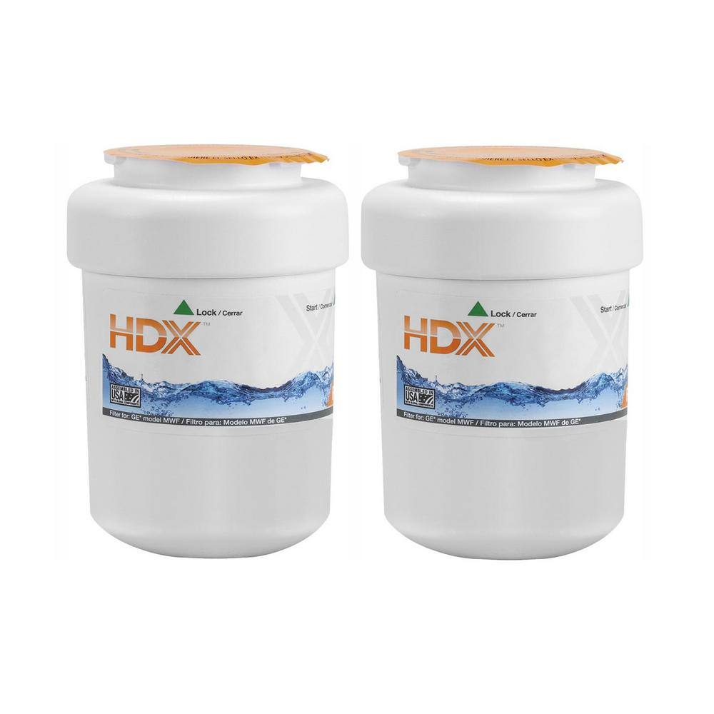 HDX MWF Refrigerator Water Filter for GE Appliances 2 -Pack HDX2PKDS0