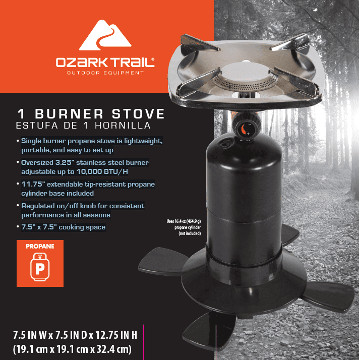 Ozark Trail Single Burner Backpacking Propane Stove