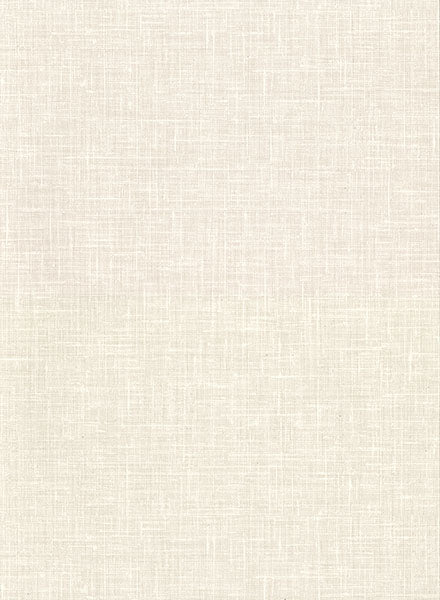 Sample Upton Cream Faux Linen Wallpaper from the Main Street Collection