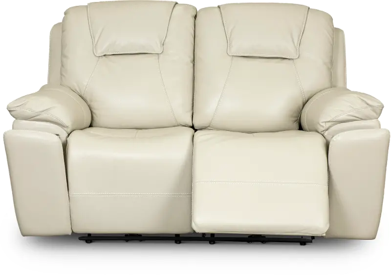 Chandler Linen Power Reclining Loveseat with Hidden Cup Holders