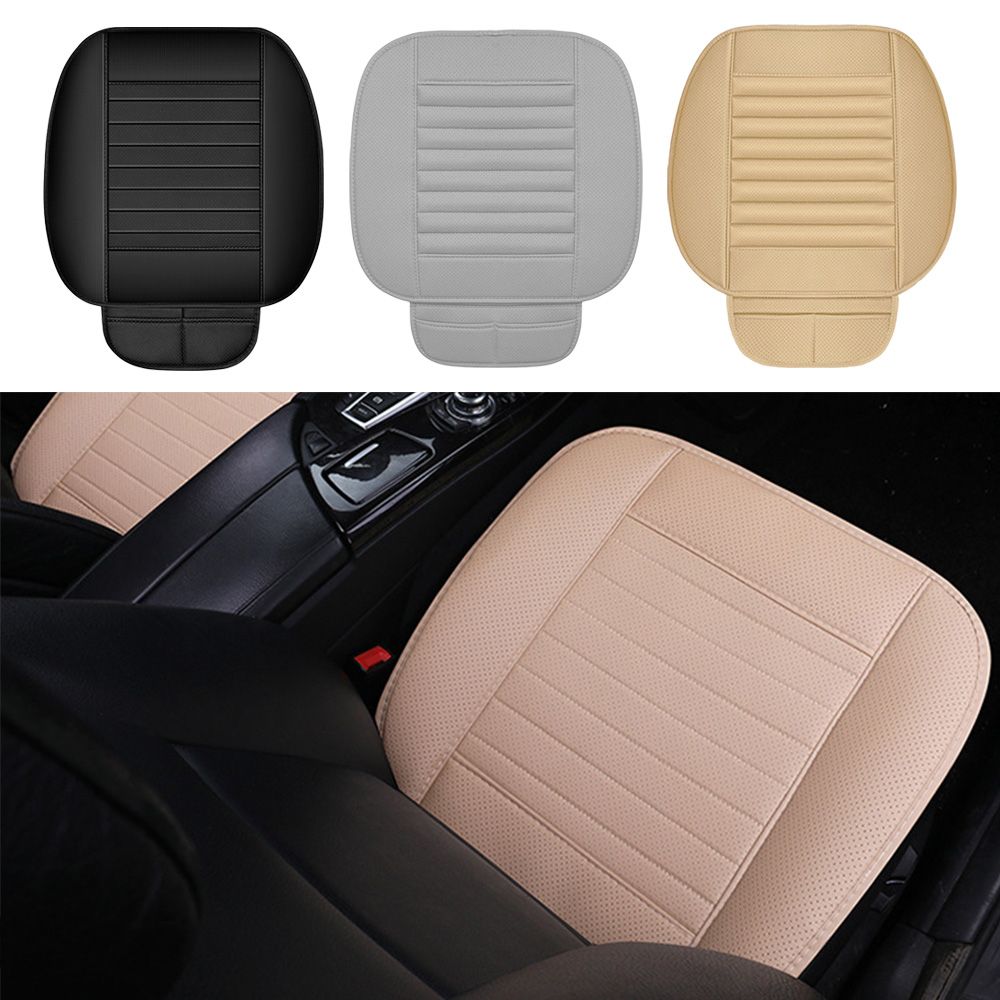 Anti Slip The Passenger Seat Chair Cushion Protector Mat Front  Seat Car MATS Leather Car Seat Cushion BLACK