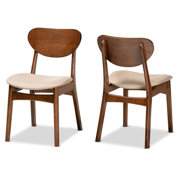 Katya Mid-Century Modern 2-Piece Dining Chair Set