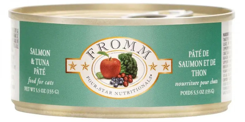 Fromm Four Star Grain Free Salmon and Tuna Pate Canned Cat Food;