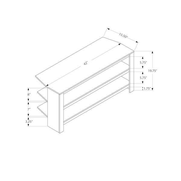 Tv Stand， 42 Inch， Console， Media Entertainment Center， Storage Shelves， Living Room， Bedroom， Laminate， Contemporary - n/a