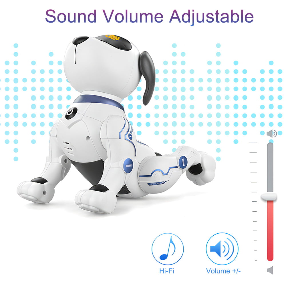 LE NENG TOYS K16A Electronic Pets Robot Dog Stunt Dog Voice Command Programmable Touch Sense Music Toy for Kids Birthday Christmas Gift