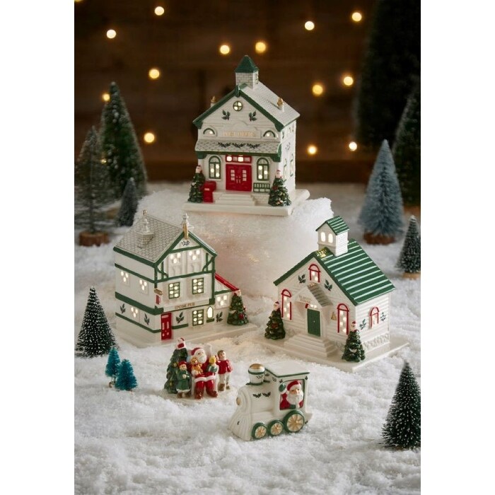 Spode Christmas Village Post Office Figurine   6.5\