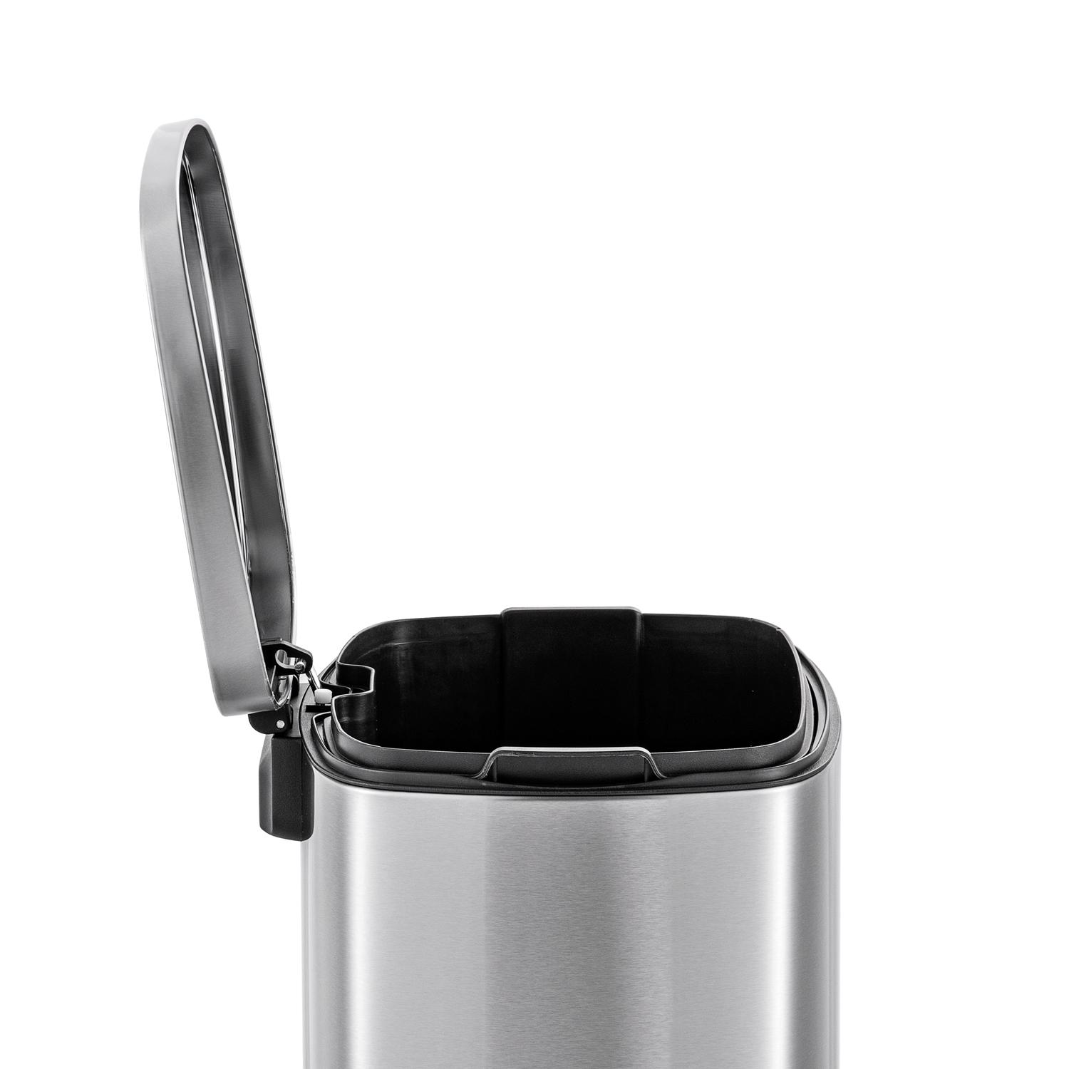 Qualiazero 132 gallon Trash Can Stainless Steel Step On Kitchen Garbage Can Silver  Crowdfused