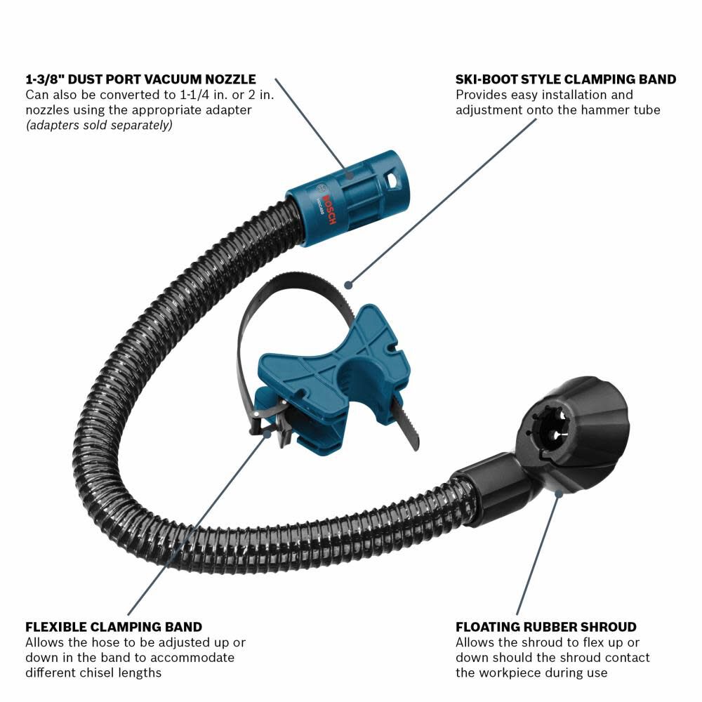 Bosch 1-1/8 In. Hex Chiseling Dust Collection Attachment HDC400 from Bosch