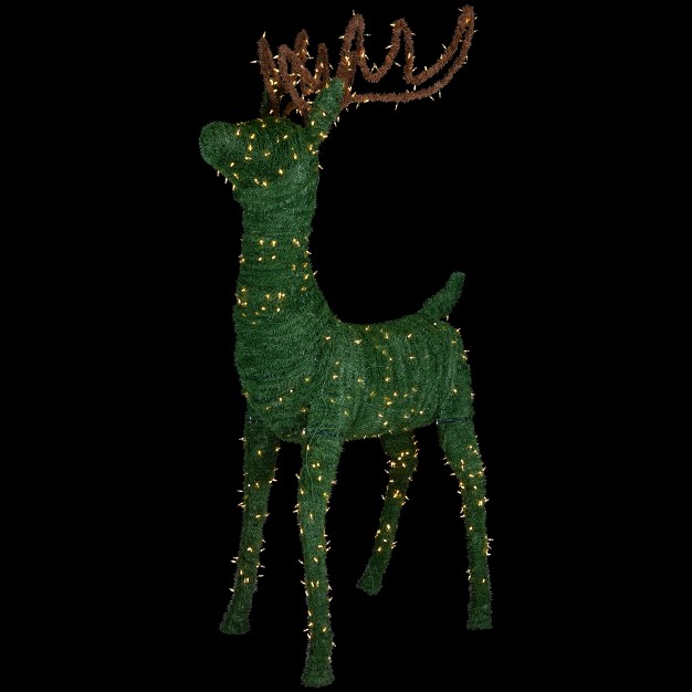 Northlight Lighted Commercial Standing Topiary Reindeer Outdoor Christmas Decoration 6 5 x27 Warm White Led Lights