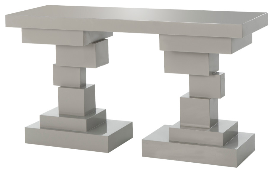 Gray Cubist Console Table  Andrew Martin Morgan   Contemporary   Console Tables   by Oroa   Distinctive Furniture  Houzz