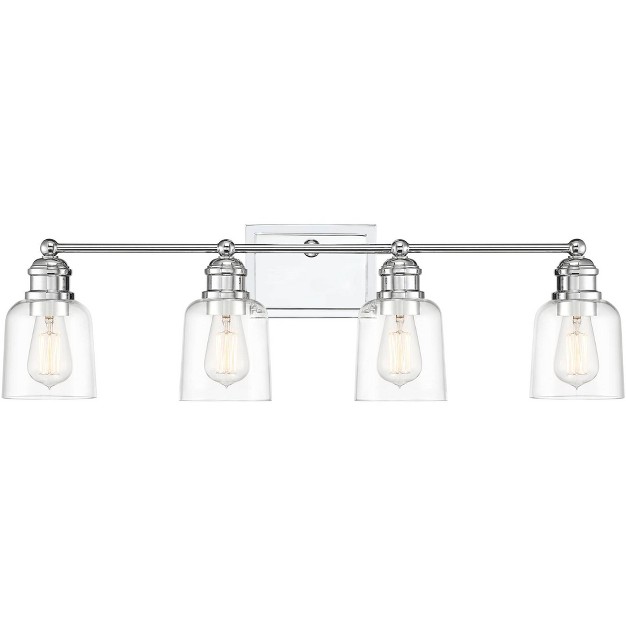 4 light Fixture Clear Glass For Bedroom Bathroom Vanity Living Room