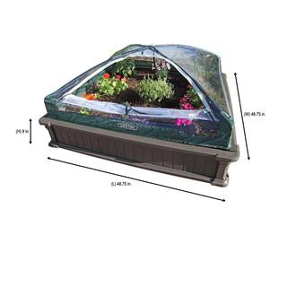 Lifetime 4 ft. x 4 ft. Two Raised Garden Beds with One Tent Enclosure 60053