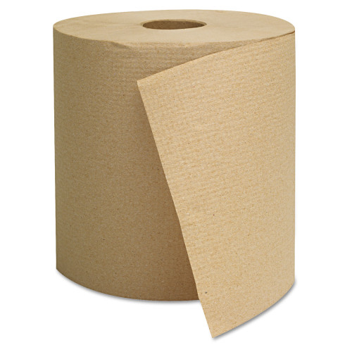 GEN Hardwound Towels， 1-Ply， 800 ft， Brown， 6 Rolls/Carton (1825)