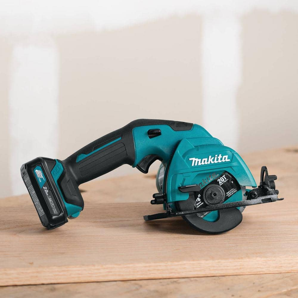 Makita 12V max CXT Lithium-Ion Cordless 3-3/8 in. Circular Saw Kit, Case (2.0Ah) SH02R1