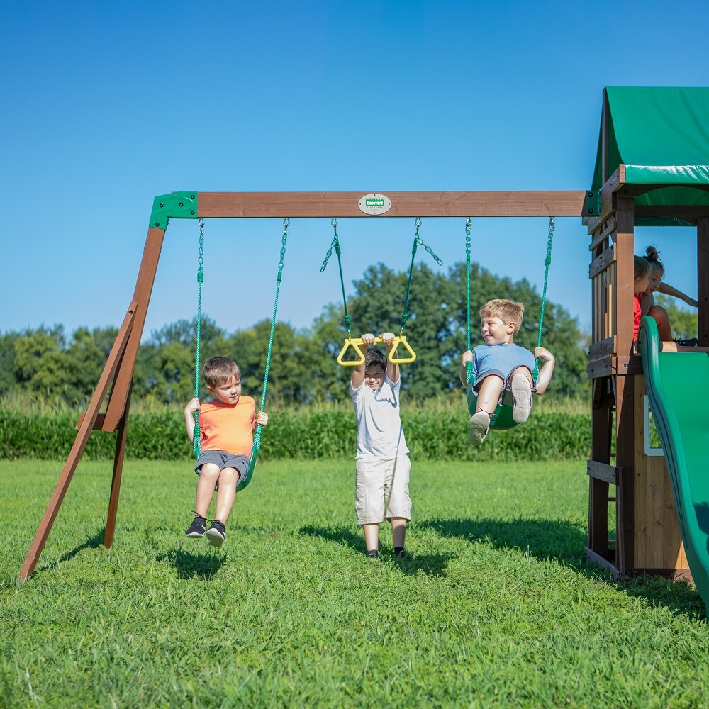 Backyard Discovery Lakewood  Cedar Wooden Swing Set
